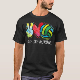 Volleyball Player Women Peace Kärlek Volleyball T Shirt