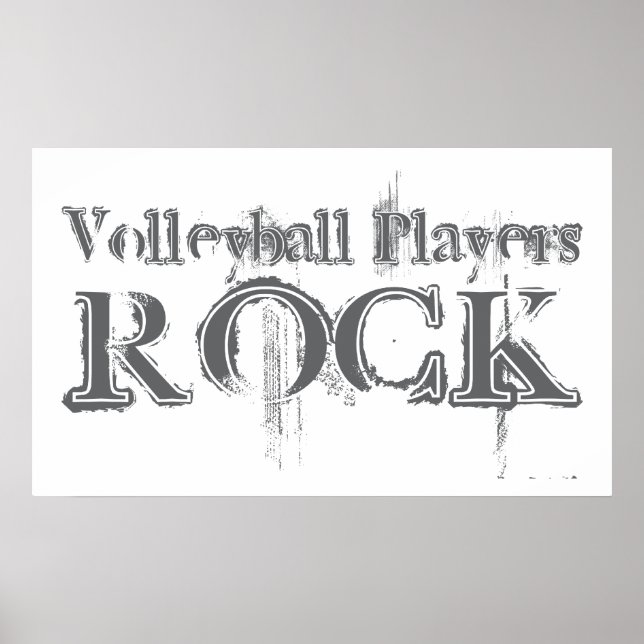 Volleyball Players Sten Poster (Framsidan)