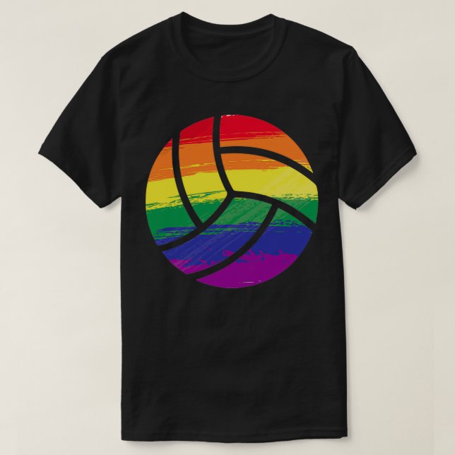 Volleyball Pride flagga 2 T Shirt (Design framsida)