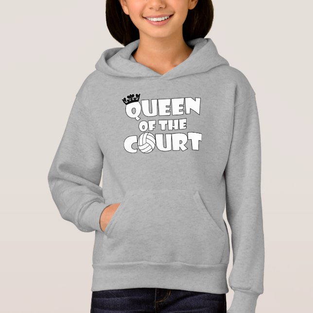 Volleyball Queen of the Court Cute Sports Player T Shirt (Framsida)