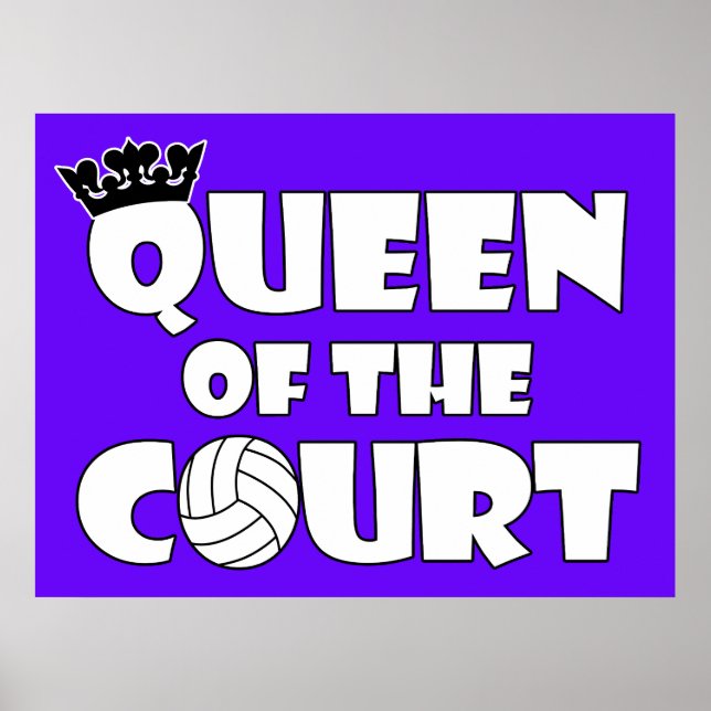 Volleyball Queen of the Court Girls Room Poster (Framsidan)