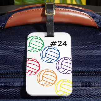 Volleyball Rainbow Luggage Tag Bagagebricka