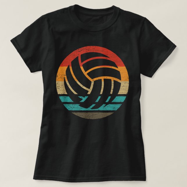 Volleyball Retro Stil Vintage 685 T Shirt (Design framsida)