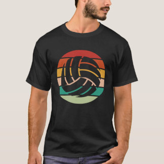 Volleyball Retro Sunset Volleyball T Shirt