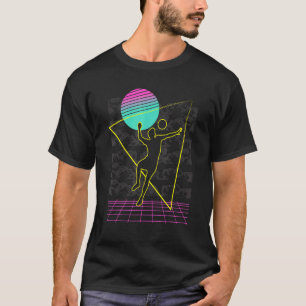 Volleyball Retro Vintage 80s Stil Beach Player Va T Shirt