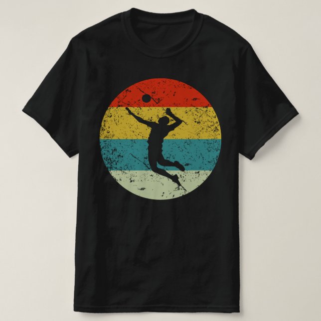 volleyball retro vintage silhouette 70s t shirt (Design framsida)