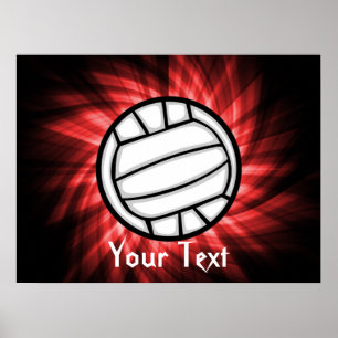 Volleyball; Röd Poster