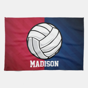 Volleyball; Röd, Vit och Blått Kökshandduk