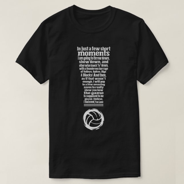 Volleyball Roliga meningar T Shirt (Design framsida)