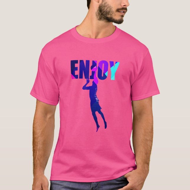 Volleyball Roligt T Shirt (Framsida)