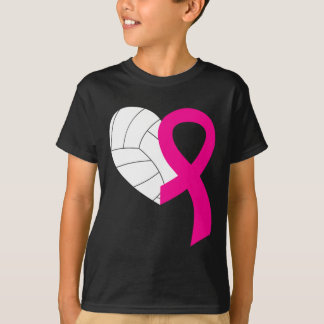 Volleyball Rosa Ribbon Coola Breast Cancer Awarene T Shirt