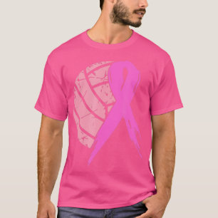 Volleyball Rosa Ribbon Coola Breast Cancer Awarene T Shirt