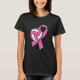 Volleyball Rosa Ribbon Volleyball T Shirt
