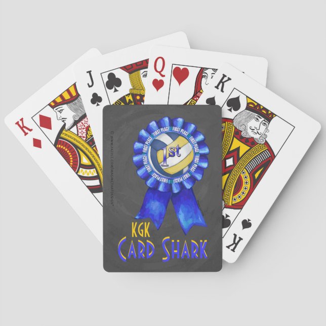 Volleyball Rosett band 1:a Casinokort (Baksidan)