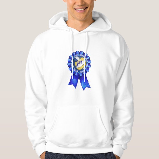 Volleyball Rosett band 1:a Hoodie (Framsida)