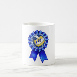 Volleyball Rosett band 1:a Kaffemugg