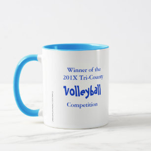 Volleyball Rosett band 1:a Mugg