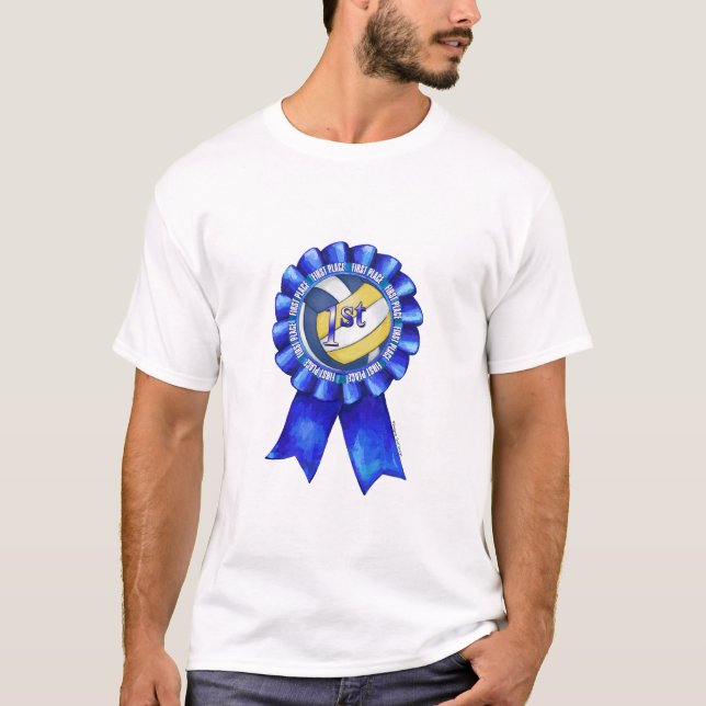 Volleyball Rosett band 1:a Tee Shirt (Framsida)