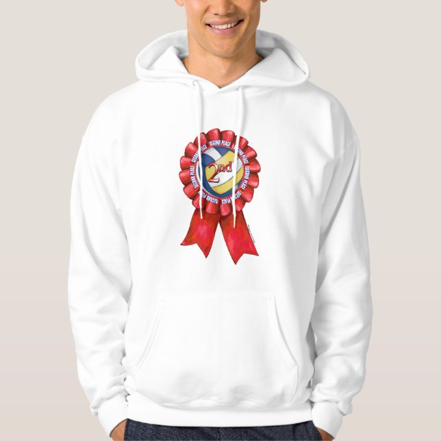 Volleyball Rosett band 2:a Hoodie (Framsida)