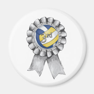 Volleyball Rosett band 3:e Magnet