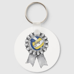 Volleyball Rosett band 3:e Nyckelring