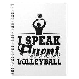 Volleyball säger till spelare och tränare anteckningsbok