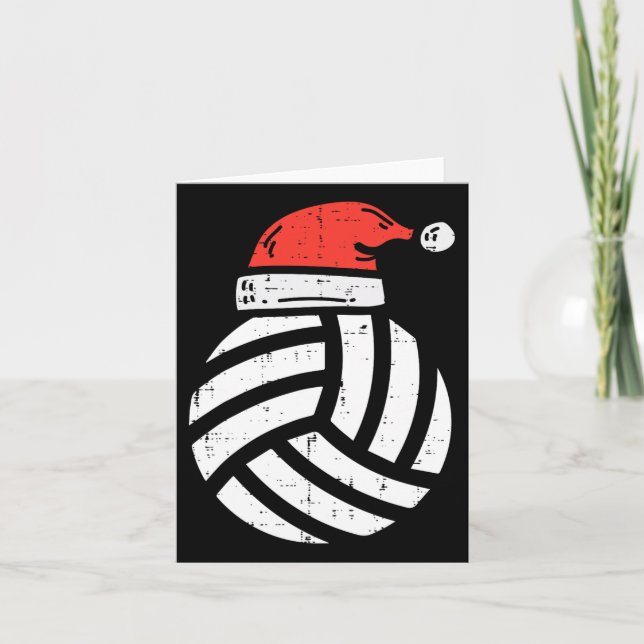 Volleyball Santa Hat jul Julafton Sport Player C Kort (Framsida)