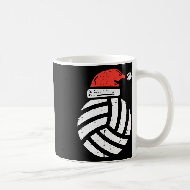 Volleyball Santa Hat jul Julafton Sports Player Kaffemugg (Höger)