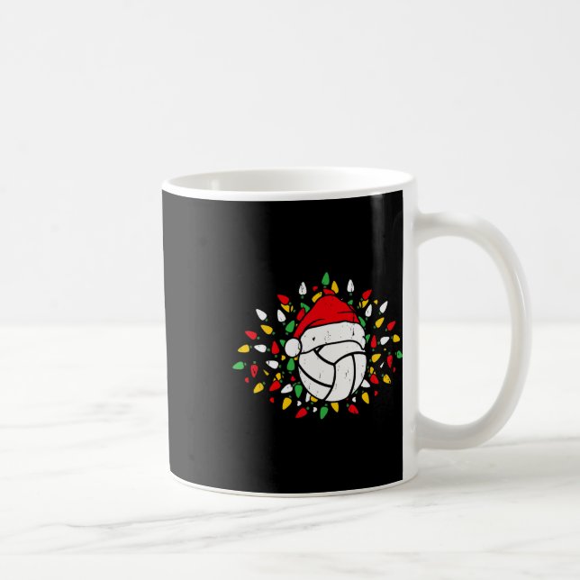 Volleyball Santa Hat Julafton Sports Älskare Prese Kaffemugg (Höger)