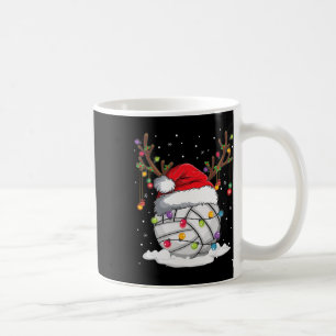 Volleyball Santa Hat Reindeer jul Ljus Roligt Kaffemugg