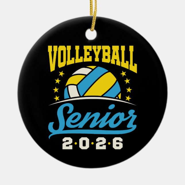 Volleyball Senior 2026  Julgransprydnad Keramik (Framsidan)