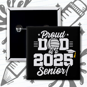 Volleyball Senior Class 2025 Studenten Proud Pappa Knapp
