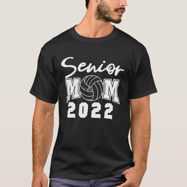 Volleyball Senior Mom 2022 Mom Back To School 2021 T Shirt (Framsida)