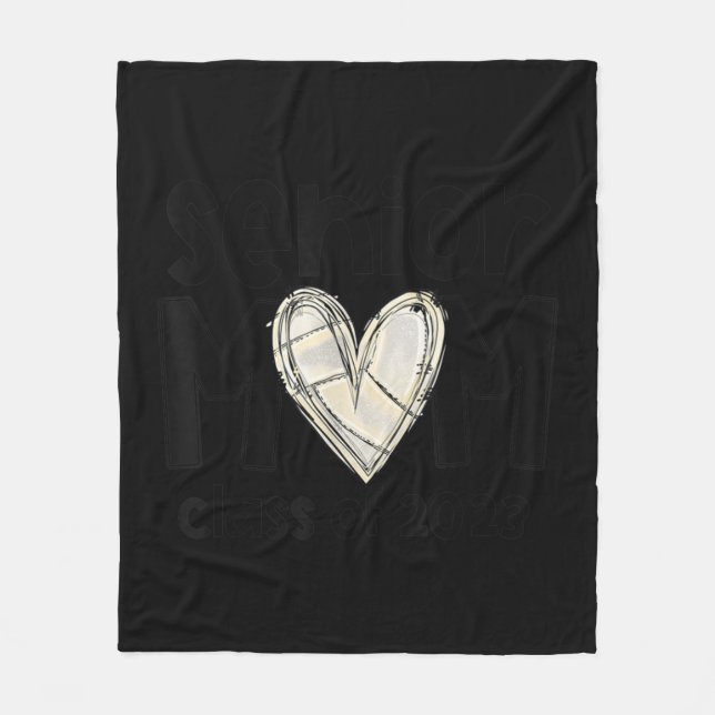 Volleyball Senior Mom  Volleyball Mom Graduation A Fleecefilt (Framsidan)