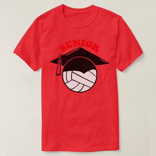 Volleyball Senior Night Studentmössa T Shirt (Design framsida)