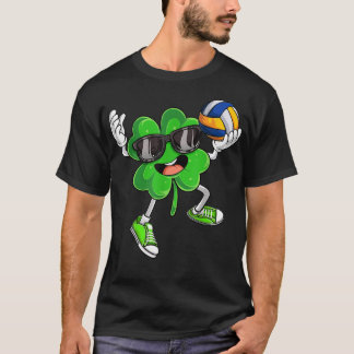 Volleyball Shamrock Lucky Klöver Irish St Patricks T Shirt