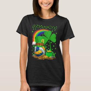 Volleyball Shamrock Rainbow Volleyball St Patric T Shirt