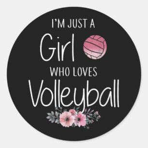 Volleyball Shirt för flickor Tonåring kvinnor Cute Runt Klistermärke