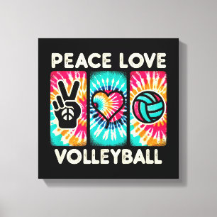 Volleyball Shirt för Tonåringar Women Girls Peace Canvastryck