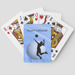 Volleyball Silhouetted Player och Boll personalise Casinokort
