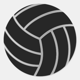 Volleyball Silver med DIY Background Färg Runt Klistermärke