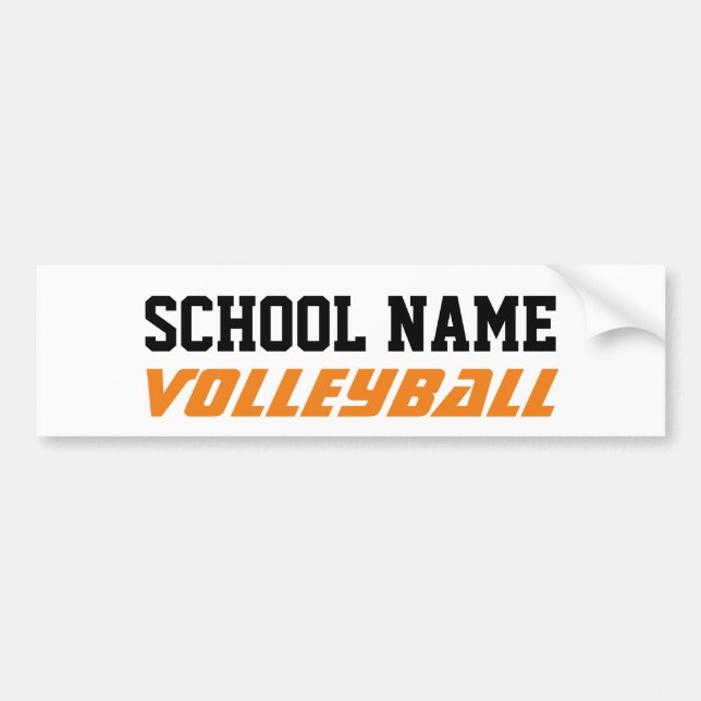 Volleyball - Skapa din egen skolanda Bildekal (Framsidan)