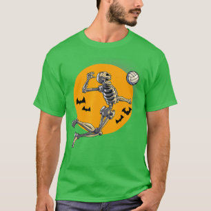 Volleyball Skeleton Women Manar Volleyball Player T Shirt