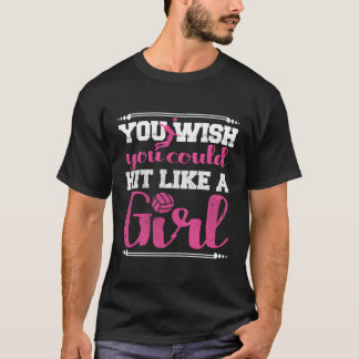 Volleyball Slå som en flickcute T Shirt