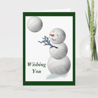 Volleyball Snögubbe jul Helgkort