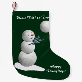 Volleyball Snögubbe jul Liten Julstrumpa