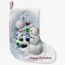 Volleyball Snögubbe jul Liten Julstrumpa