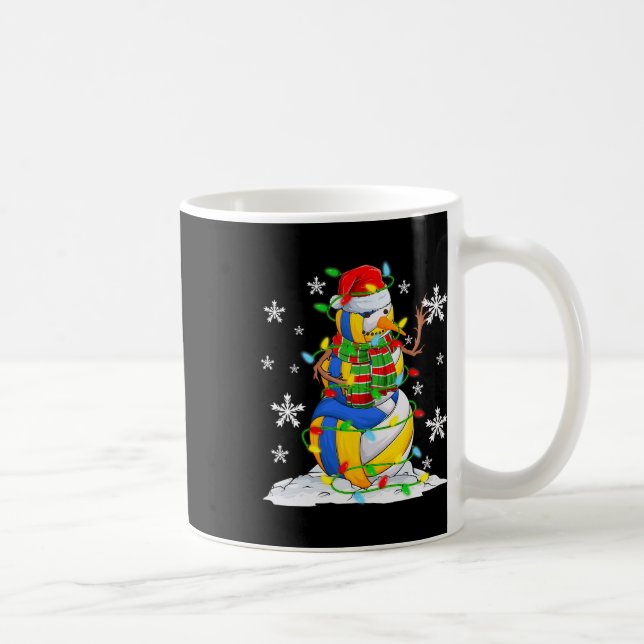 Volleyball Snögubbe Julgran Ljus Julafton Pjs Kaffemugg (Höger)