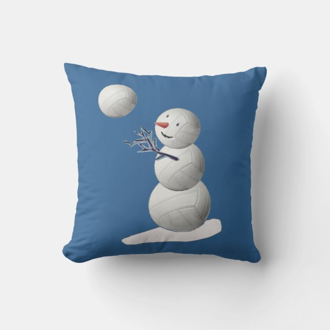 Volleyball Snögubbe Kudde (Framsida)