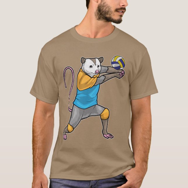 Volleyball-spelare i Opossum Volleyball T Shirt (Framsida)